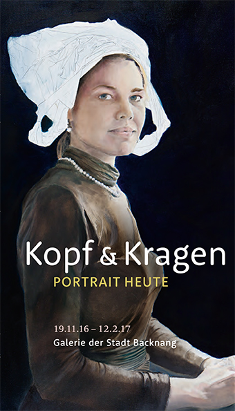 Abb.: Flyer Vorderseite (Motiv: Juliane Tögel, „Portrait of a Young Woman with a Shopping Bag“, 2016 / Gestaltung: V. Kühn)