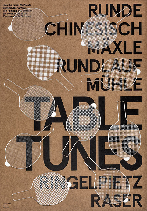 Abb.: Plakat „Table Tunes“, Jonas Zieher, Maximilian Haslauer und Silvio Rebholz