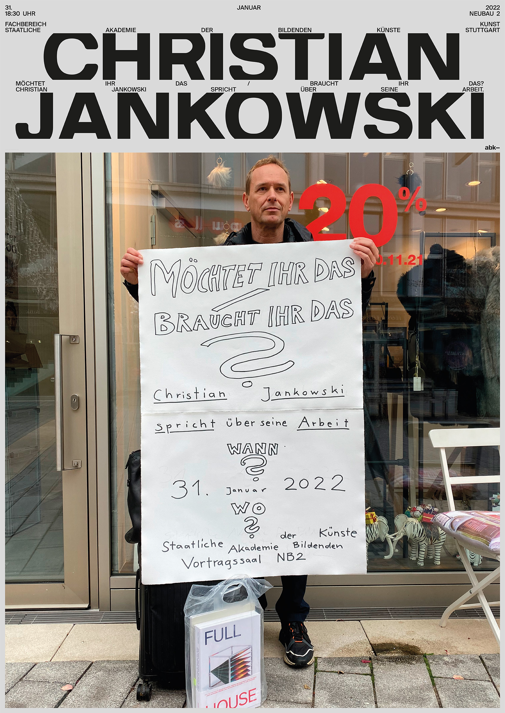 Künstler:innenpositionen an der ABK Stuttgart: Christian Jankowski – „Möchtet ihr das/braucht ihr das?“