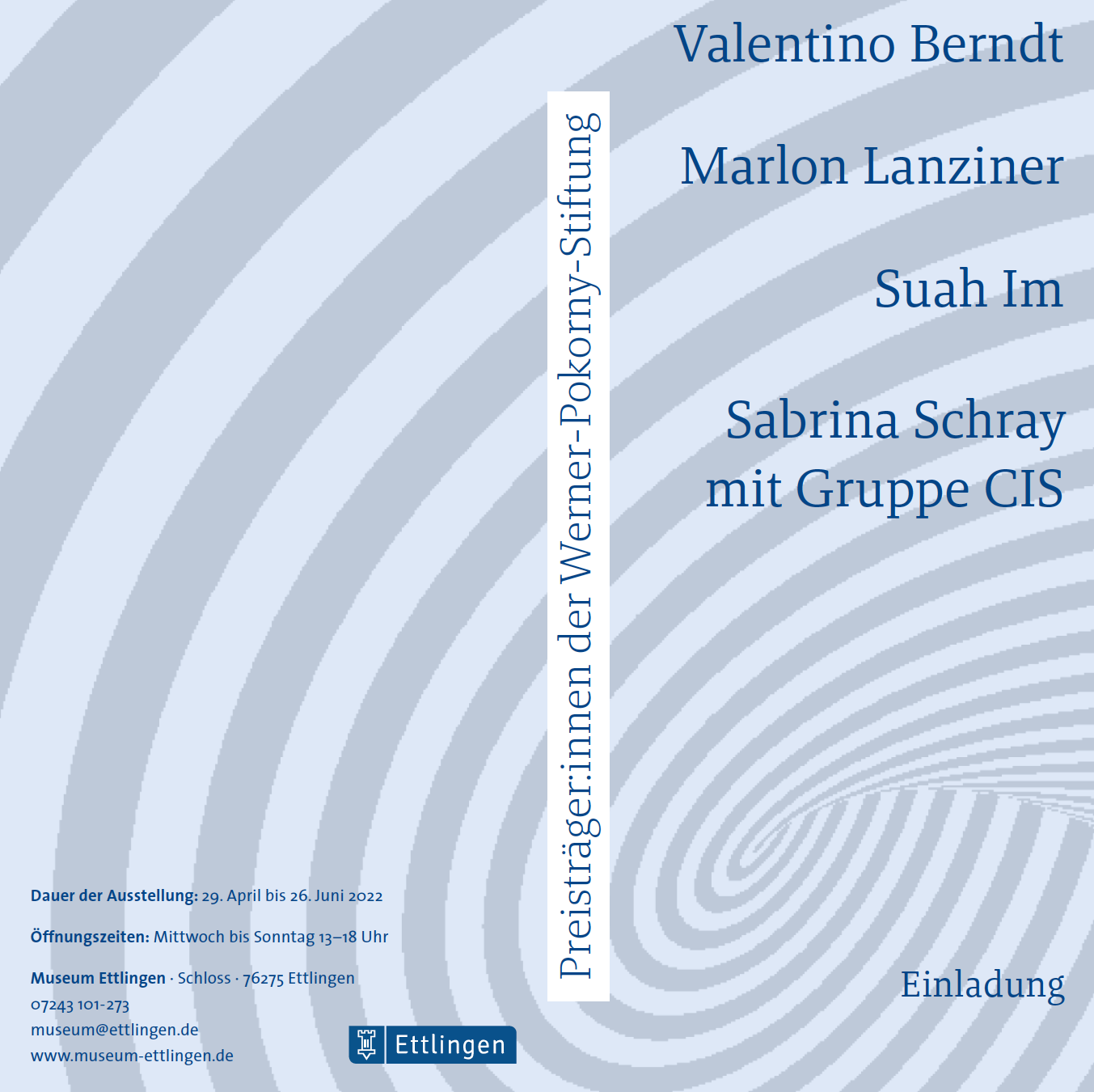 Ausstellung der Preisträger*innen der Werner-Pokorny-Stiftung – Valentino Berndt, Marlon Lanziner, Suah Im, Sabrina Schray
