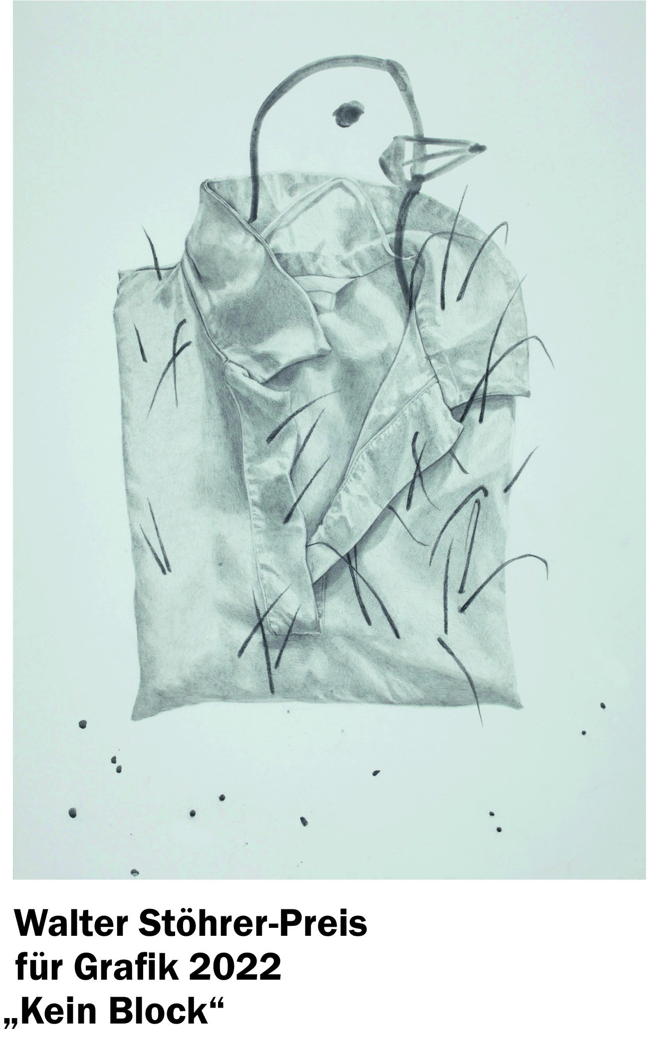 Abb.: Stefanie Fleischhauer, Aussicht, 2022, Bleistift auf Papier, 42 × 29,7 cm