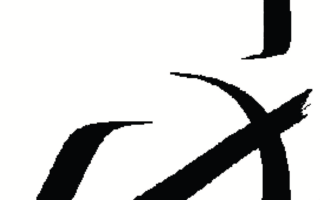 Ein abstraktes Schwarzweißbild mit dicken, gebogenen und geraden schwarzen Linien, die sich auf einem weißen Hintergrund kreuzen.