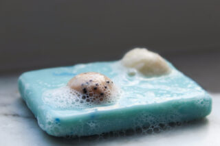 Seifenstück in Nahaufnahme.