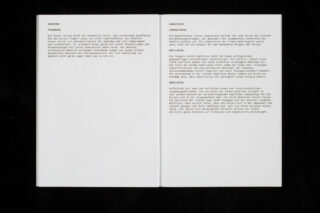 Offenes Buch mit zwei weißen Seiten, das deutschen Text in Schreibmaschinenschrift enthält und sich mit der Analyse von Handschriften und den Merkmalen der Winkelschrift befasst.