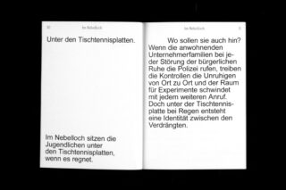 Ein deutsches Buch, aufgeschlagen auf den Seiten 10 und 11, mit schwarzem Text auf weißen Seiten. Die linke Seite ist mit großem Text gefüllt, die rechte Seite mit kleinerem Text.