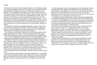 Eine Seite mit dichtem deutschen Text in zwei Spalten; die Prosa behandelt Themen wie Espresso, Kaffeehauskultur und persönliche Erlebnisse.