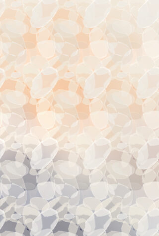 Abstraktes Muster aus überlappenden, durchscheinenden, abgerundeten Formen in sanften Beige-, Weiß- und Grautönen, die einen strukturierten, vielschichtigen Effekt erzeugen.