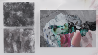 Zwei abstrakte Gemälde.