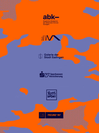 Logos für ABK Stuttgart, Villa Merkel, Galerie der Stadt Esslingen, Sparkassen Versicherung, Ritter Sport und Freunde der Akademie Stuttgart.
