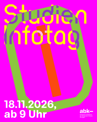 Veranstaltungsplakat für den Studierendentag der ABK Stuttgart am 18. November 2026, Beginn um 9 Uhr.